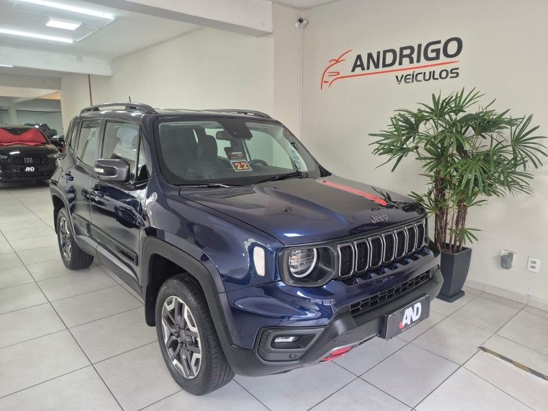 JEEP RENEGADE 1.3 TRAILHAWK T270 16V TURBO 4×4 2022/2022 ANDRIGO VEÍCULOS CAXIAS DO SUL / Carros no Vale