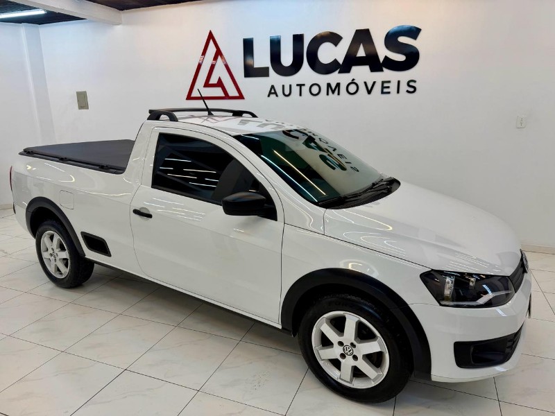 VOLKSWAGEN SAVEIRO TRENDLINE 1.6 CS 2015/2015 LUCAS AUTOMÓVEIS BOM RETIRO DO SUL / Carros no Vale