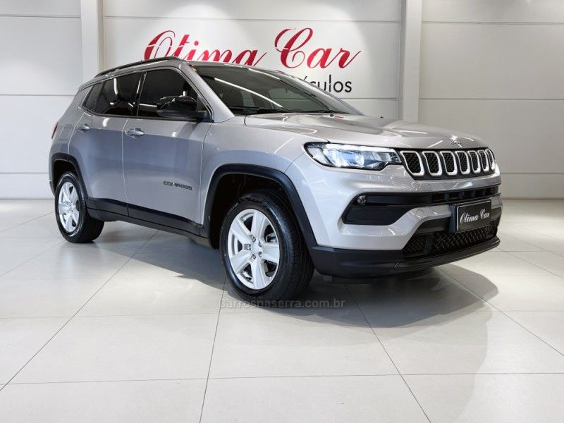 JEEP COMPASS 1.3 SPORT T270 16V TURBO 2021/2022 ÓTIMA CAR FLORES DA CUNHA / Carros no Vale