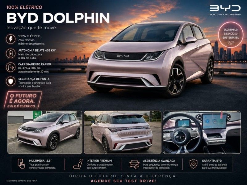 BYD DOLPHIN GS 180 EV ELÉTRICO 2024/2025 HUBNER MULTIMARCAS FARROUPILHA / Carros no Vale BYD DOLPHIN GS 180 EV ELÉTRICO 2024/2025 HUBNER MULTIMARCAS FARROUPILHA / Carros no Vale