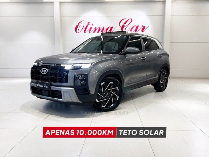 HYUNDAI CRETA 1.6 16V TGDI ULTIMATE GAMMA 2024/2025 ÓTIMA CAR FLORES DA CUNHA / Carros no Vale