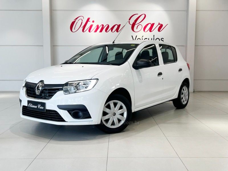 RENAULT SANDERO 1.0 LIFE 12V 2020/2021 ÓTIMA CAR FLORES DA CUNHA / Carros no Vale