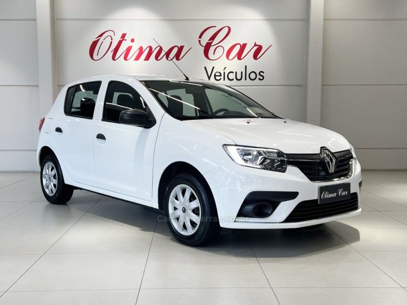 RENAULT SANDERO 1.0 LIFE 12V 2020/2021 ÓTIMA CAR FLORES DA CUNHA / Carros no Vale