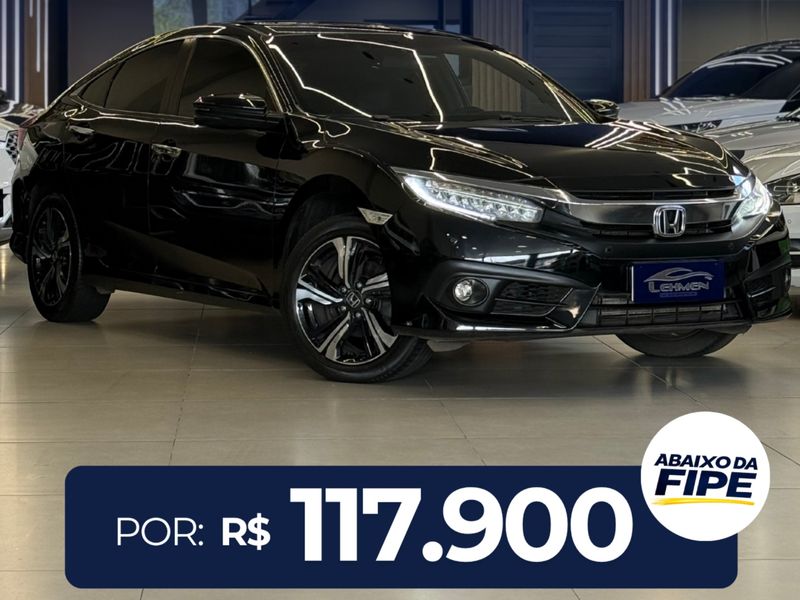 HONDA CIVIC 1.5 16V TURBO TOURING CVT 2016/2017 LEHMEN VEÍCULOS VENÂNCIO AIRES / Carros no Vale