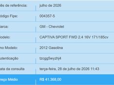 Chevrolet CAPTIVA 2.4 SFI ECOTEC FWD 16V GASOLINA 4P AUTOMÁTICO 2012/2012 BETIOLO NOVOS E SEMINOVOS LAJEADO / Carros no Vale