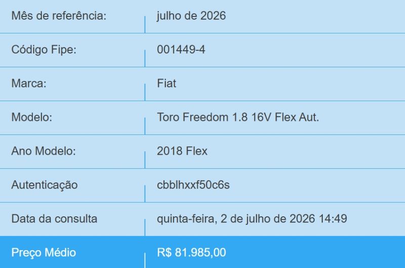 Fiat TORO 1.8 16V EVO FLEX FREEDOM AT6 2017/2018 BETIOLO NOVOS E SEMINOVOS LAJEADO / Carros no Vale