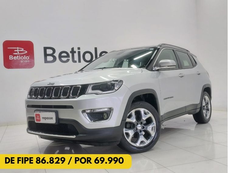 JEEP COMPASS 2.0 16V FLEX LIMITED AUTOMÁTICO 2017/2017 BETIOLO NOVOS E SEMINOVOS LAJEADO / Carros no Vale JEEP COMPASS 2.0 16V FLEX LIMITED AUTOMÁTICO 2017/2017 BETIOLO NOVOS E SEMINOVOS LAJEADO / Carros no Vale