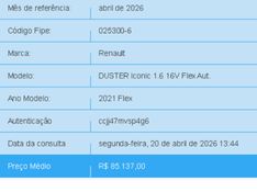 Renault DUSTER 1.6 16V SCE FLEX ICONIC X-TRONIC 2020/2021 BETIOLO NOVOS E SEMINOVOS LAJEADO / Carros no Vale