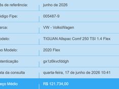Volkswagen TIGUAN 1.4 250 TSI TOTAL FLEX ALLSPACE COMFORTLINE TIPTRONIC 2019/2020 BETIOLO NOVOS E SEMINOVOS LAJEADO / Carros no Vale