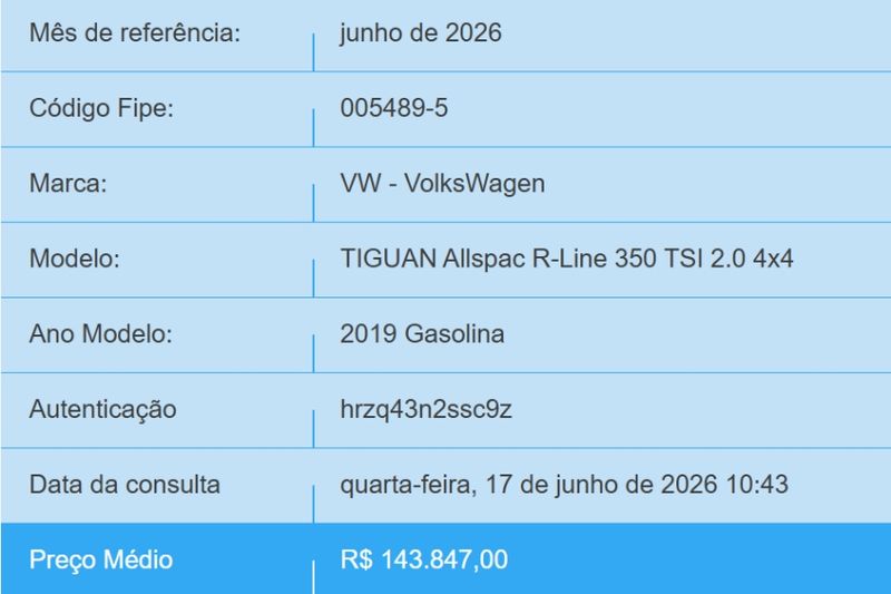 Volkswagen TIGUAN 2.0 350 TSI GASOLINA ALLSPACE R-LINE 4MOTION DSG 2019/2019 BETIOLO NOVOS E SEMINOVOS LAJEADO / Carros no Vale Volkswagen TIGUAN 2.0 350 TSI GASOLINA ALLSPACE R-LINE 4MOTION DSG 2019/2019 BETIOLO NOVOS E SEMINOVOS LAJEADO / Carros no Vale
