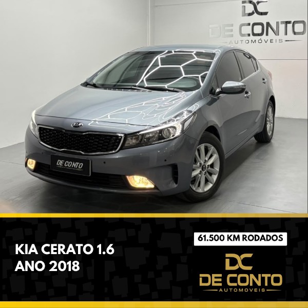 KIA CERATO 1.6 16V FLEX AUT. /2018 DE CONTO AUTOMÓVEIS SARANDI / Carros no Vale
