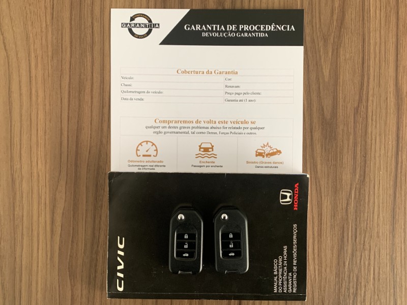HONDA CIVIC 2.0 16V FLEXONE EX CVT 2019/2019 DUARTE VEÍCULOS PORTO ALEGRE / Carros no Vale