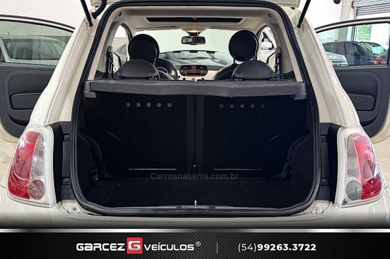 FIAT 500 1.4 LOUNGE 16V 2009/2010 GARCEZ VEÍCULOS BENTO GONÇALVES / Carros no Vale