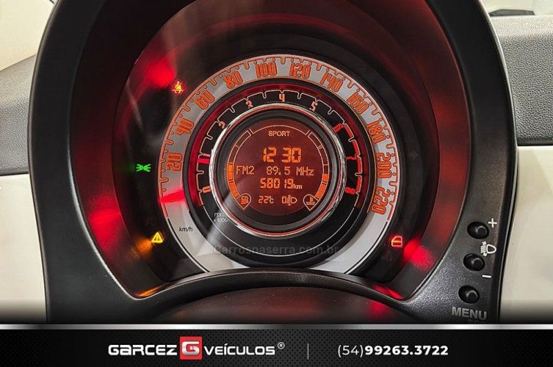 FIAT 500 1.4 LOUNGE 16V 2009/2010 GARCEZ VEÍCULOS BENTO GONÇALVES / Carros no Vale