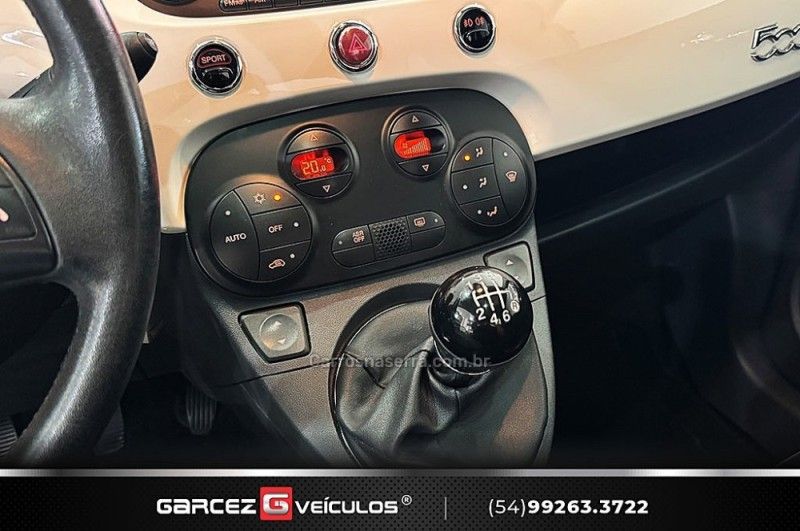 FIAT 500 1.4 LOUNGE 16V 2009/2010 GARCEZ VEÍCULOS BENTO GONÇALVES / Carros no Vale
