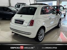 FIAT 500 1.4 LOUNGE 16V 2009/2010 GARCEZ VEÍCULOS BENTO GONÇALVES / Carros no Vale