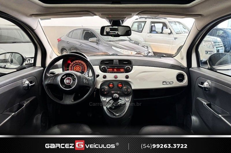 FIAT 500 1.4 LOUNGE 16V 2009/2010 GARCEZ VEÍCULOS BENTO GONÇALVES / Carros no Vale