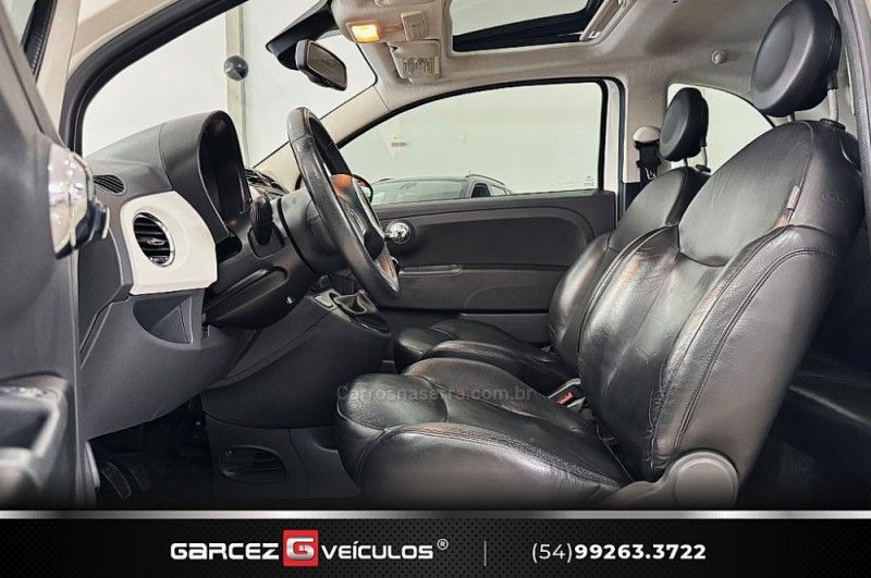 FIAT 500 1.4 LOUNGE 16V 2009/2010 GARCEZ VEÍCULOS BENTO GONÇALVES / Carros no Vale