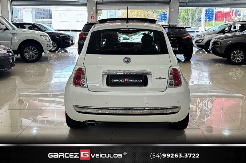 FIAT 500 1.4 LOUNGE 16V 2009/2010 GARCEZ VEÍCULOS BENTO GONÇALVES / Carros no Vale
