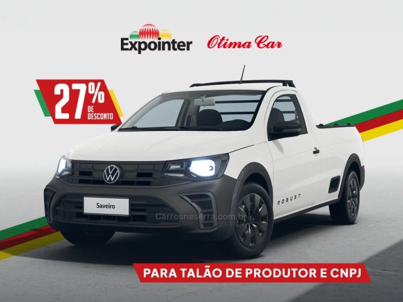 VOLKSWAGEN SAVEIRO 1.6 MSI ROBUST CS 8V 2026/2027 ÓTIMA CAR FLORES DA CUNHA / Carros no Vale