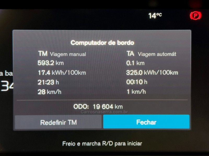 VOLVO XC 40 P6 RECHARGE ELECTRIC PLUS 2023/2024 ÓTIMA CAR FLORES DA CUNHA / Carros no Vale