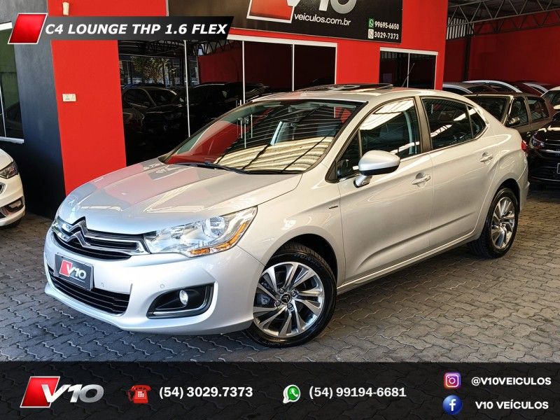 CITROËN C4 LOUNGE 1.6 EXCLUSIVE 16V TURBO 2015/2016 V10 VEÍCULOS CAXIAS DO SUL / Carros no Vale