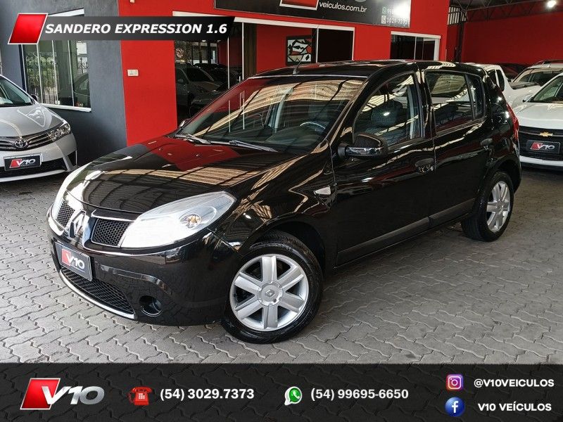 RENAULT SANDERO 1.6 EXPRESSION 8V 2010/2011 V10 VEÍCULOS CAXIAS DO SUL / Carros no Vale
