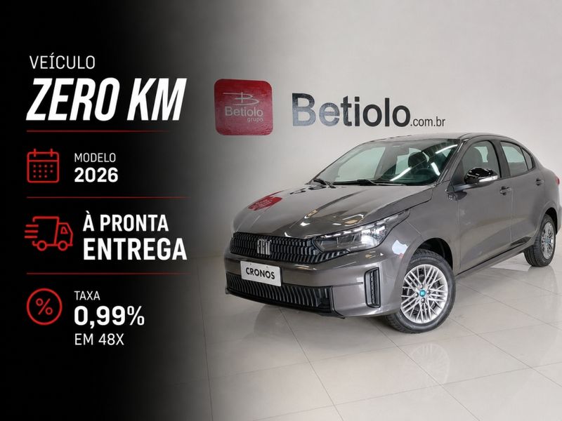 Fiat CRONOS 1.3 FIREFLY FLEX DRIVE CVT 2026/2026 BETIOLO NOVOS E SEMINOVOS LAJEADO / Carros no Vale Fiat CRONOS 1.3 FIREFLY FLEX DRIVE CVT 2026/2026 BETIOLO NOVOS E SEMINOVOS LAJEADO / Carros no Vale
