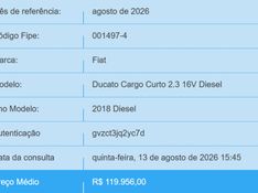 Fiat DUCATO 2.3 MULTIJET DIESEL CARGO CURTO MANUAL 2017/2018 BETIOLO NOVOS E SEMINOVOS LAJEADO / Carros no Vale
