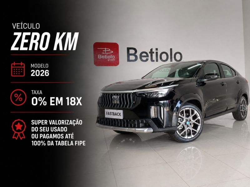 Fiat FASTBACK 1.3 TURBO 270 FLEX LIMITED EDITION AT6 2025/2026 BETIOLO NOVOS E SEMINOVOS LAJEADO / Carros no Vale Fiat FASTBACK 1.3 TURBO 270 FLEX LIMITED EDITION AT6 2025/2026 BETIOLO NOVOS E SEMINOVOS LAJEADO / Carros no Vale