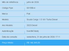 Fiat SCUDO 1.5 BLUEHDI DIESEL CARGO MANUAL 2022/2023 BETIOLO NOVOS E SEMINOVOS LAJEADO / Carros no Vale