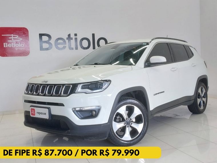 JEEP COMPASS 2.0 16V FLEX LONGITUDE AUTOMÁTICO 2018/2018 BETIOLO NOVOS E SEMINOVOS LAJEADO / Carros no Vale