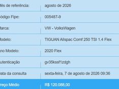 Volkswagen TIGUAN 1.4 250 TSI TOTAL FLEX ALLSPACE COMFORTLINE TIPTRONIC 2019/2020 BETIOLO NOVOS E SEMINOVOS LAJEADO / Carros no Vale