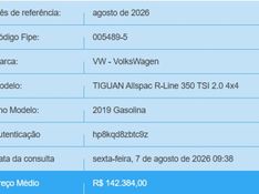 Volkswagen TIGUAN 2.0 350 TSI GASOLINA ALLSPACE R-LINE 4MOTION DSG 2019/2019 BETIOLO NOVOS E SEMINOVOS LAJEADO / Carros no Vale