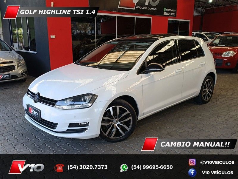 VOLKSWAGEN GOLF 1.4 TSI HIGHLINE 16V 2015/2015 V10 VEÍCULOS CAXIAS DO SUL / Carros no Vale