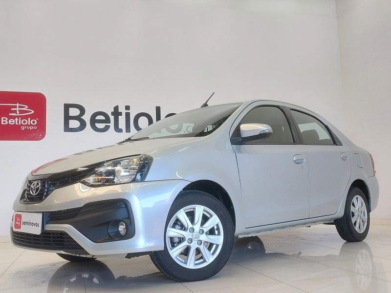 Toyota ETIOS 1.5 X SEDAN 16V FLEX 4P AUTOMÁTICO 2019/2020 BETIOLO NOVOS E SEMINOVOS LAJEADO / Carros no Vale