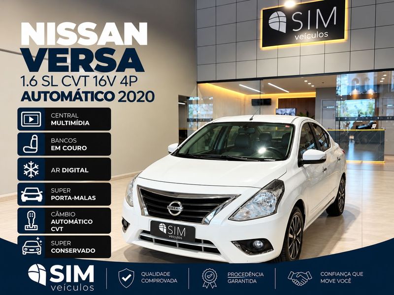 Nissan Versa 1.6 Sl Cvt 16v 2019/2020 SIM VEÍCULOS PORTO ALEGRE / Carros no Vale