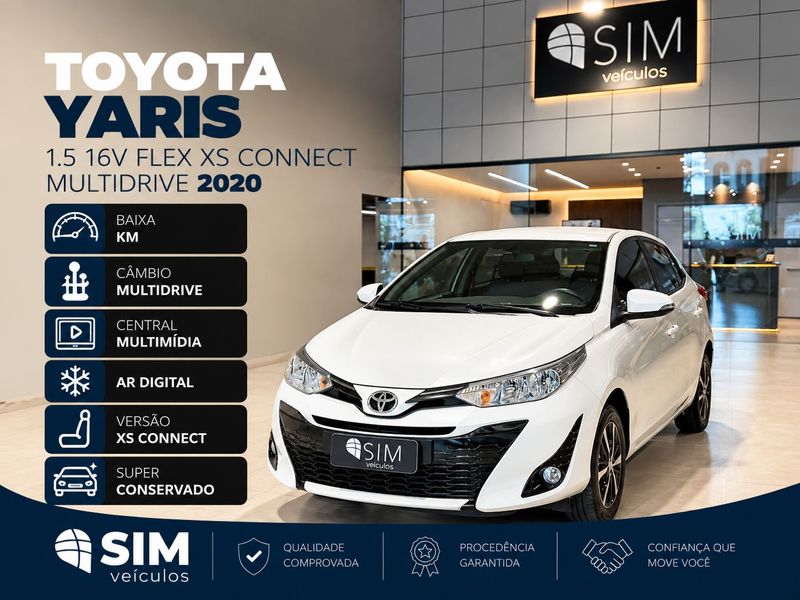Toyota Yaris 1.5 16v Xs Connect Multidrive 2020/2020 SIM VEÍCULOS PORTO ALEGRE / Carros no Vale
