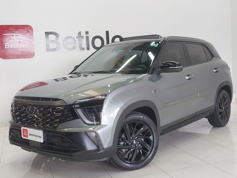 Hyundai CRETA 2.0 FLEX N LINE NIGHT EDITION AUTOMÁTICO 2023/2024 BETIOLO NOVOS E SEMINOVOS LAJEADO / Carros no Vale Hyundai CRETA 2.0 FLEX N LINE NIGHT EDITION AUTOMÁTICO 2023/2024 BETIOLO NOVOS E SEMINOVOS LAJEADO / Carros no Vale